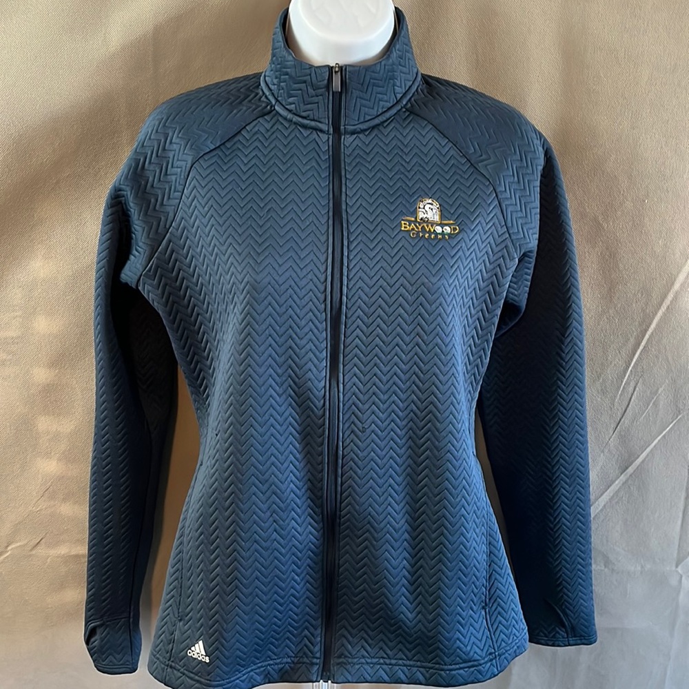 Adidas Women's Small - Full Zip, Athletic Jacket, Quilted Pattern, Navy